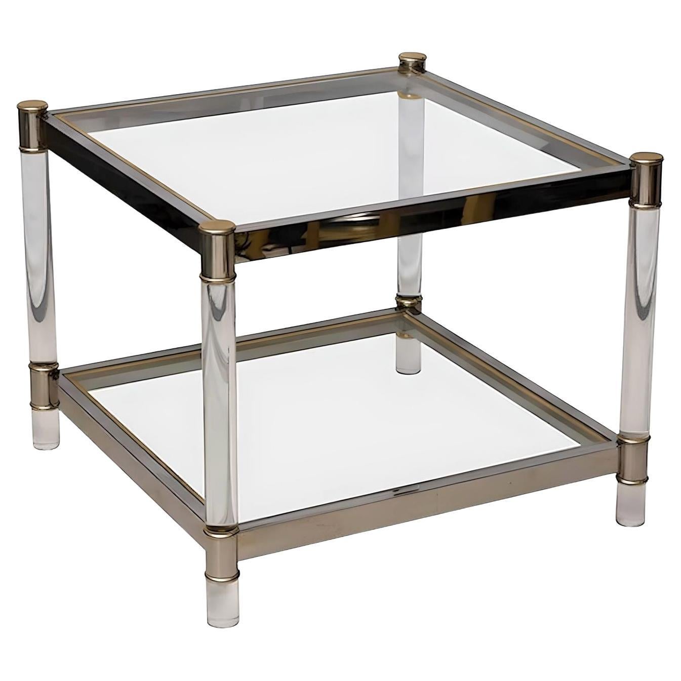 Vintage Side - Coffee table, Maison Jansen style For Sale