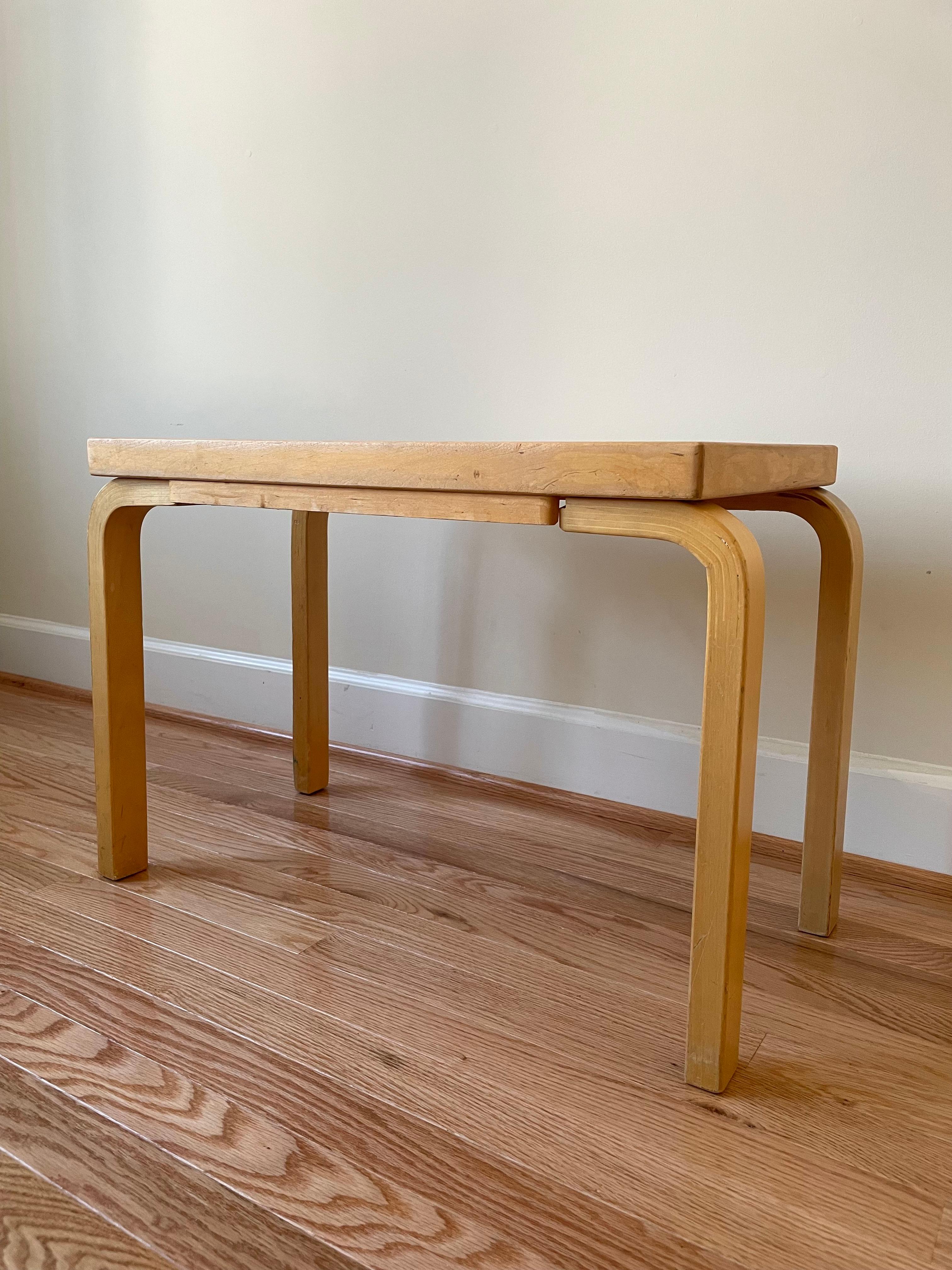 Birch Vintage Side Table by Alvar Aalto for Artek