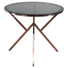 Vintage Side Table Chrome Metal Mikado 1960s