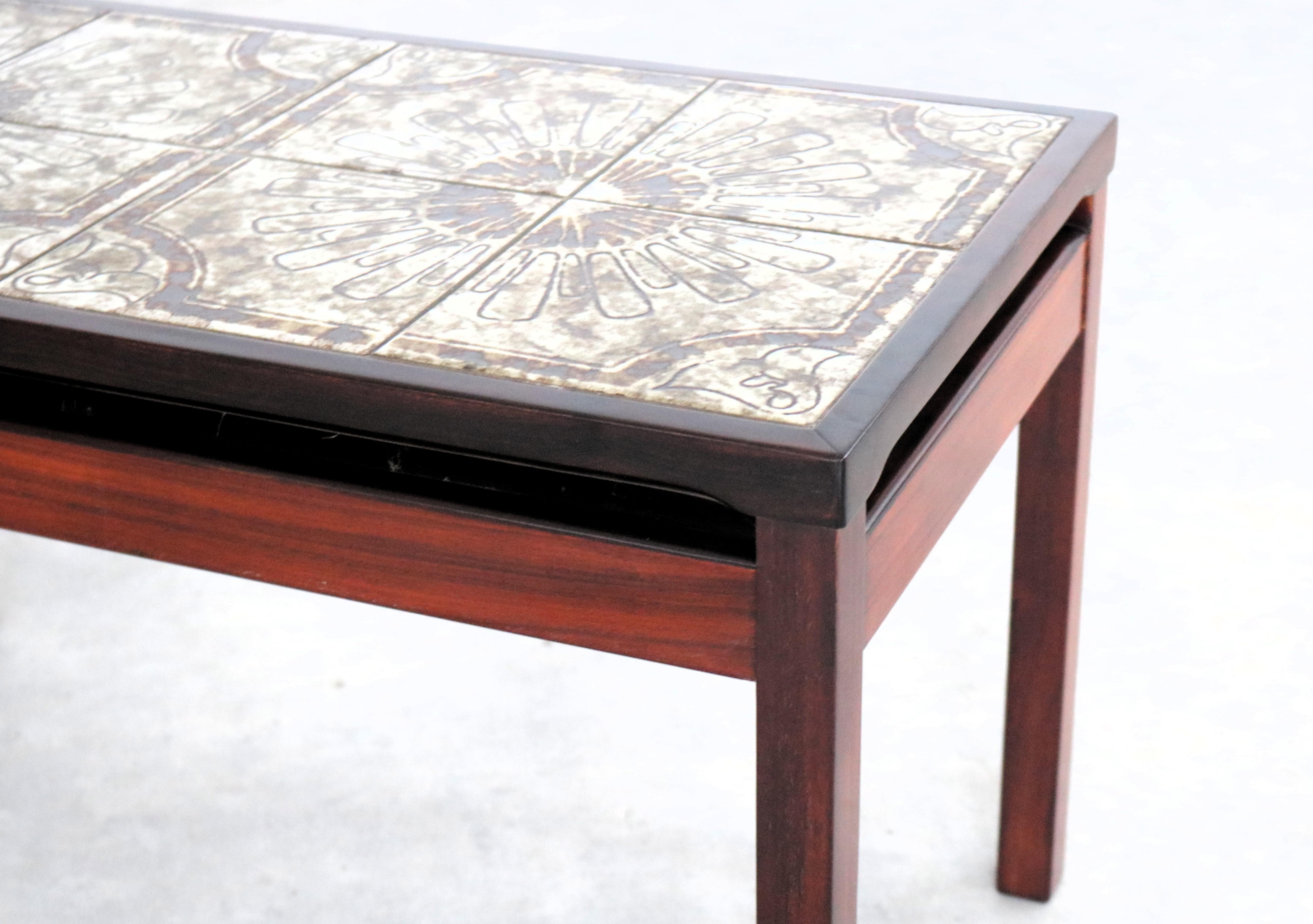 Ceramic Vintage side table  coffee table  1960s  Danish For Sale