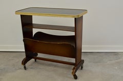 Vintage Side Table/Magazine Holder, 1960s
