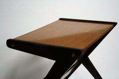 Vintage Side Table on Wheels in the Style of Jean Prouvé, 1950s