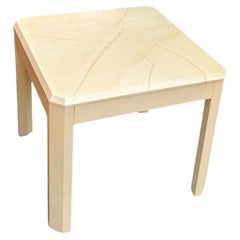 Mesa auxiliar Vintage, Postmoderna, Laminado, Crema, Blanco roto, Mesa de centro