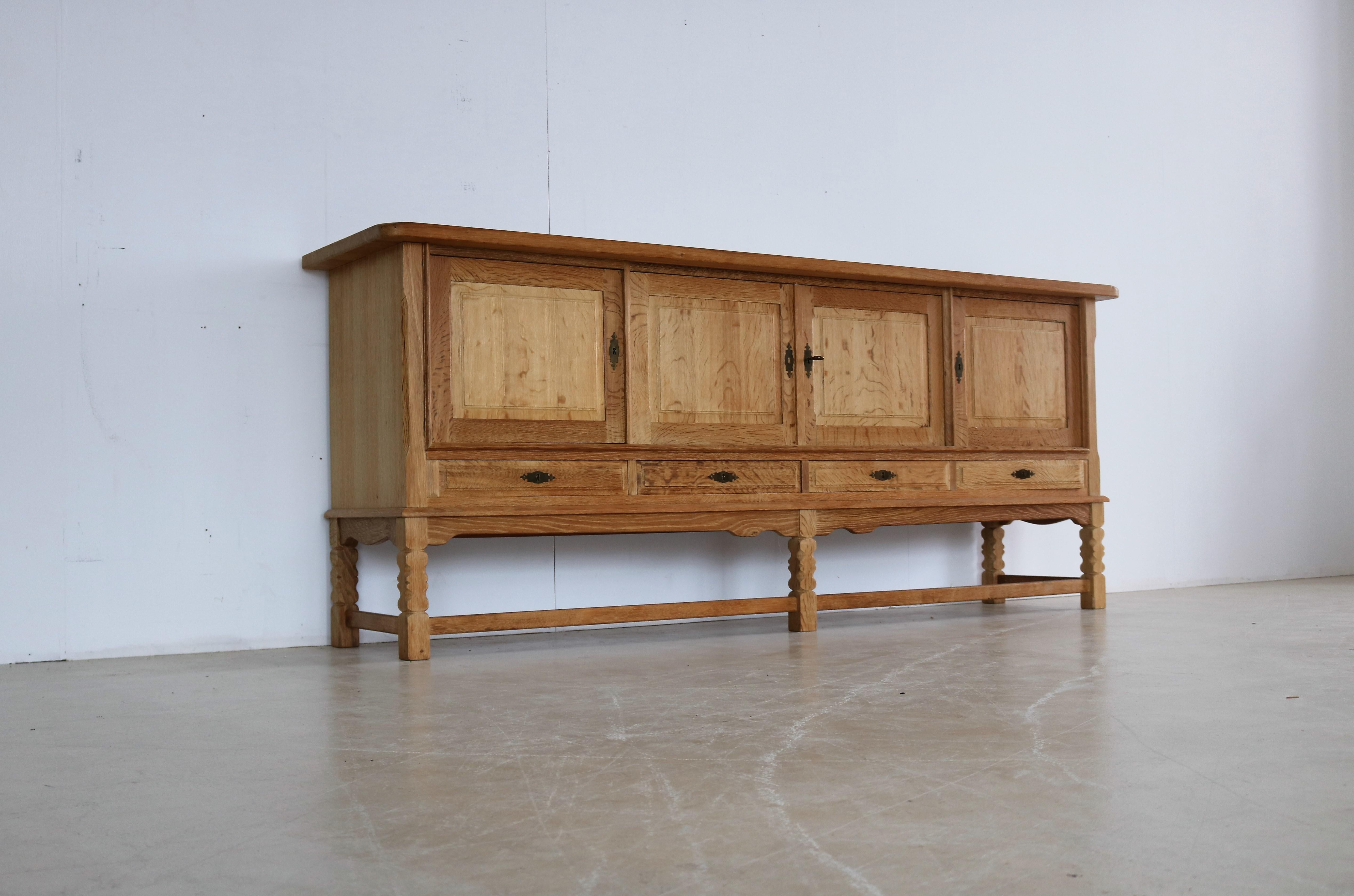 Danish Vintage Sideboard Dresser, 1950s Brutalist