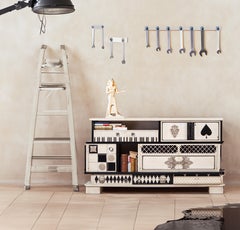 Vintage Sideboard, Five Doors and Six Drawers, by Lola Glamour