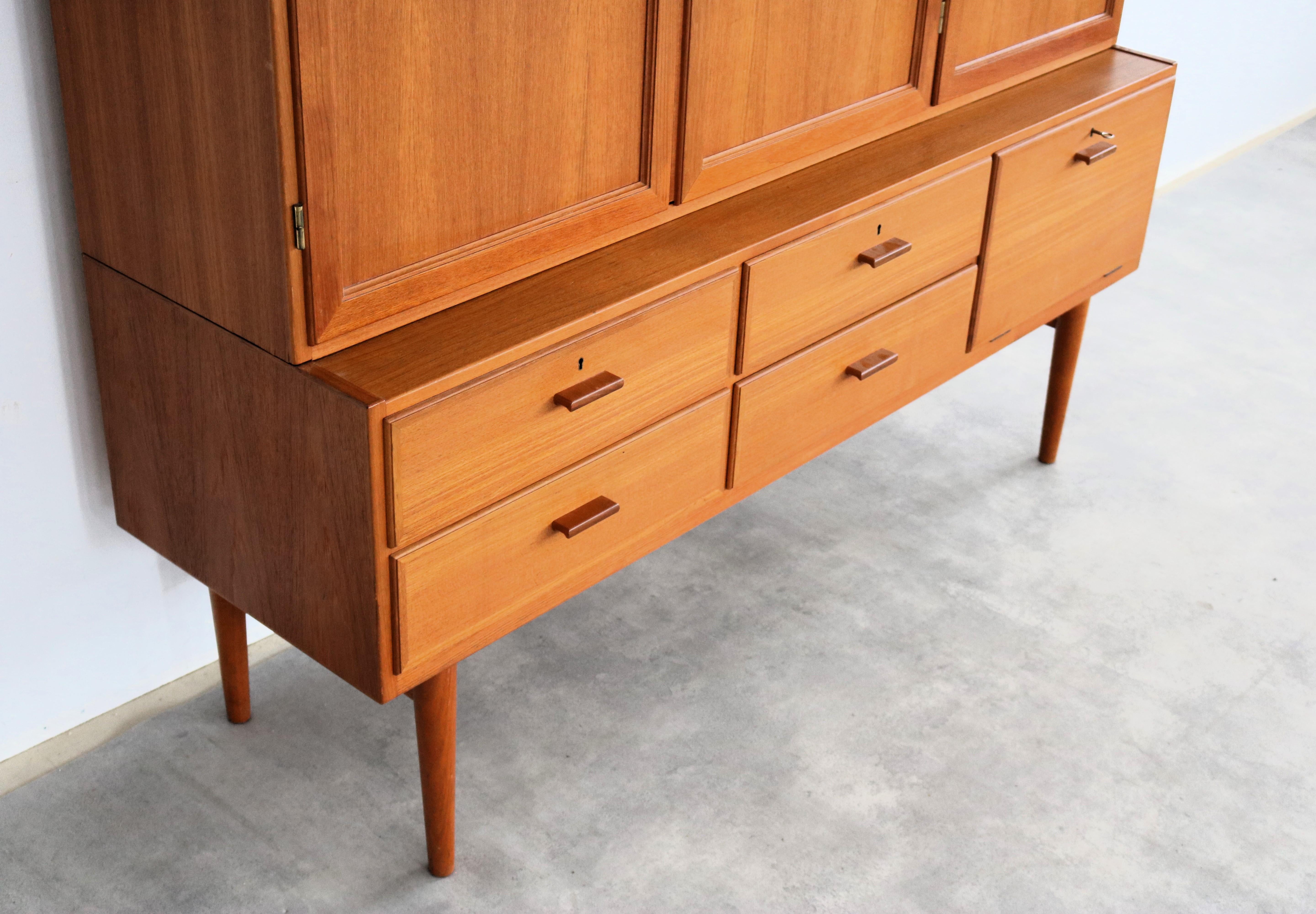 Verre buffet vintage  haut-bord  60s  Suédois en vente