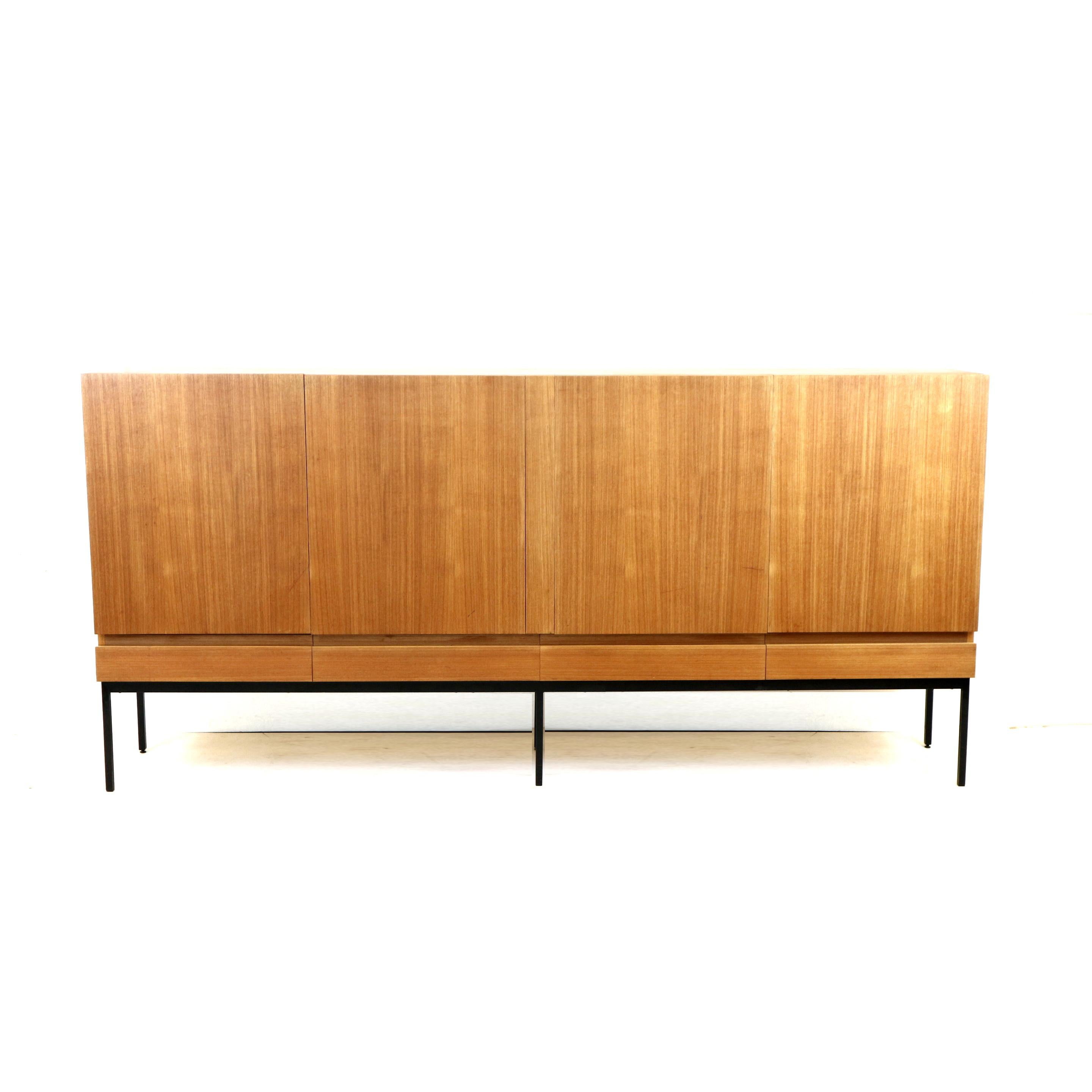 Wood Vintage sideboard / highboard Dieter Waeckerlin B60 for Behr from the 1960s For Sale
