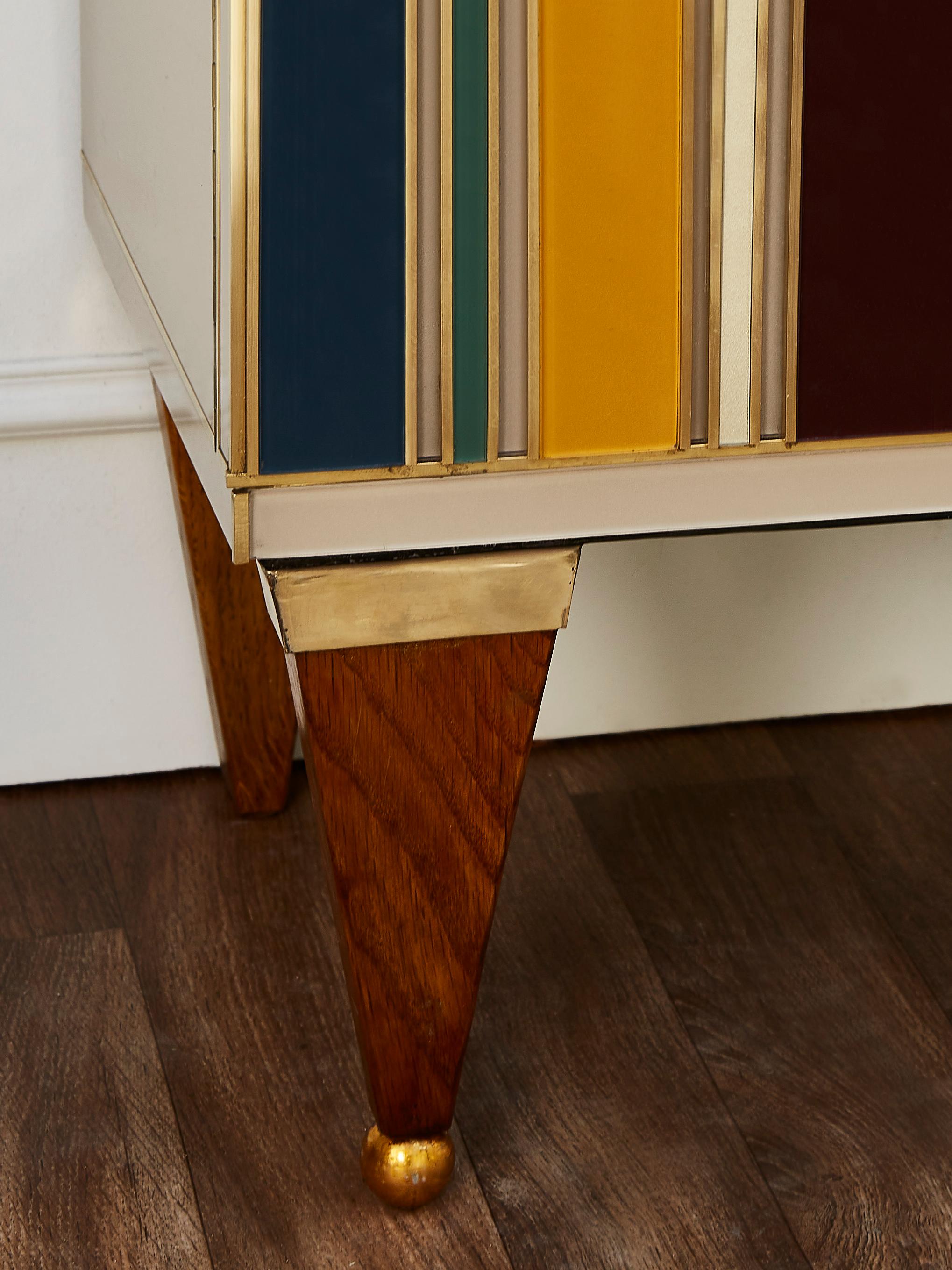 Late 20th Century Vintage Sideboard in Mirror by Studio Glustin