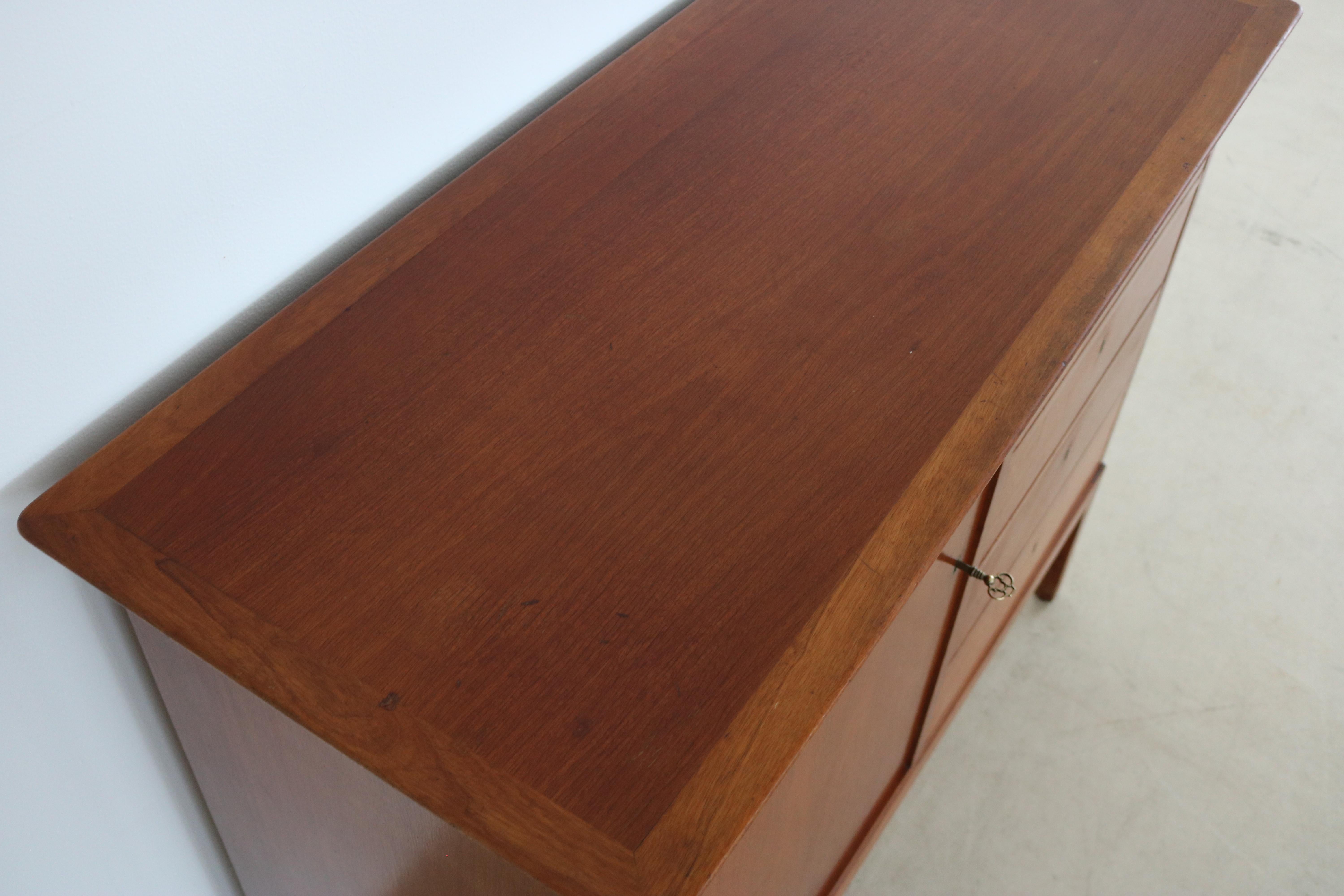Mahogany Vintage Sideboard Locker 1940s Fritz Hansen