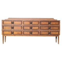 Vintage Sideboard, Mid Century, Unique Dresser, Cabinet, 9 Drawers, Buffet