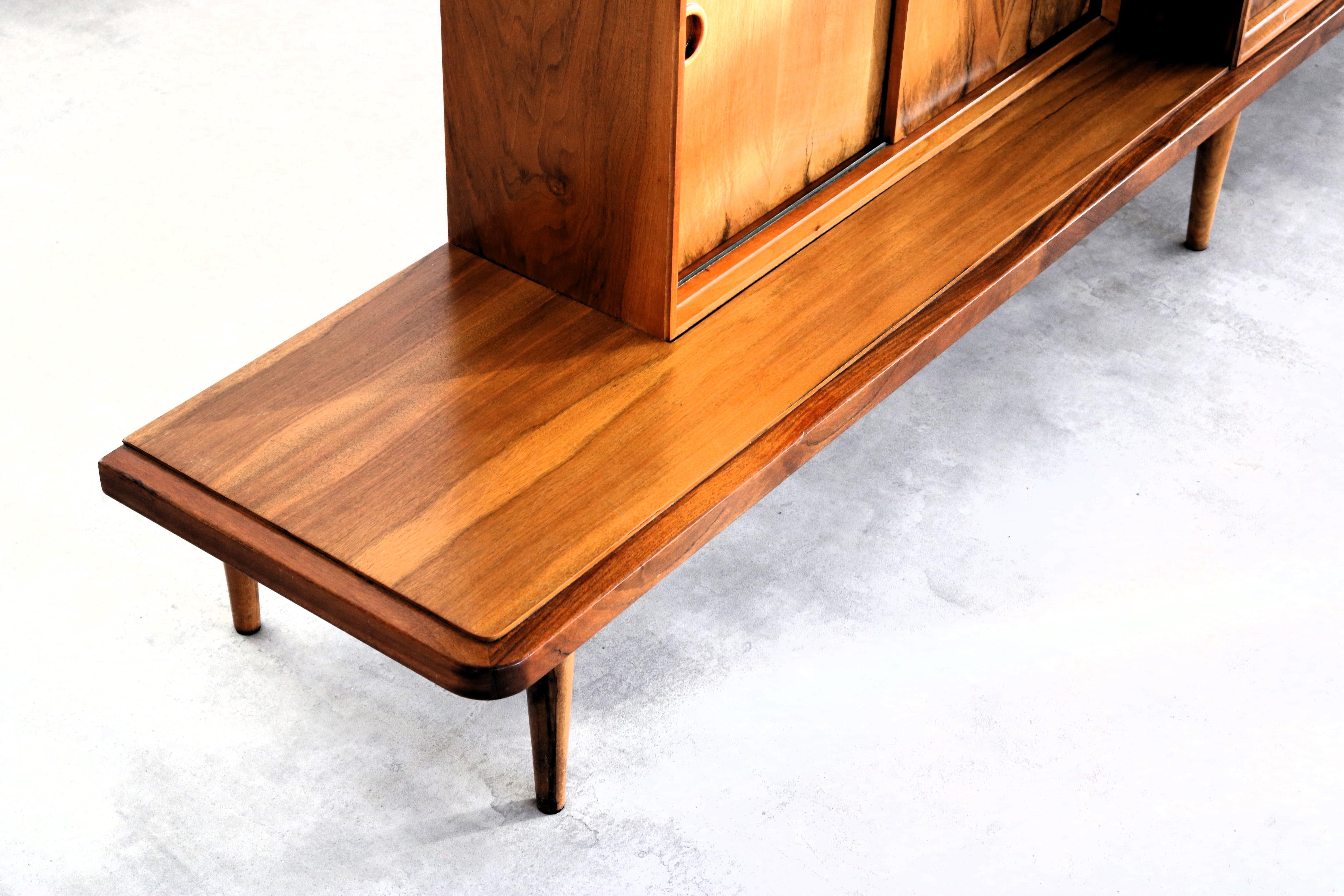 Walnut vintage sideboard  sideboard  1950s  Fristho For Sale