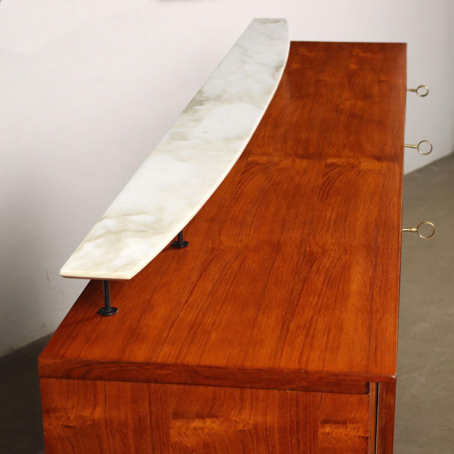 Italian Vintage Sideboard Teak Veneer Italy 1960s For Sale