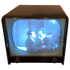 Vieux plateau de télévision Siemens, modèle 2207, 1957