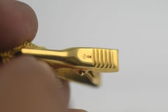 Vintage Signed 10 Karat Gold Nugget Solid Tie Clip