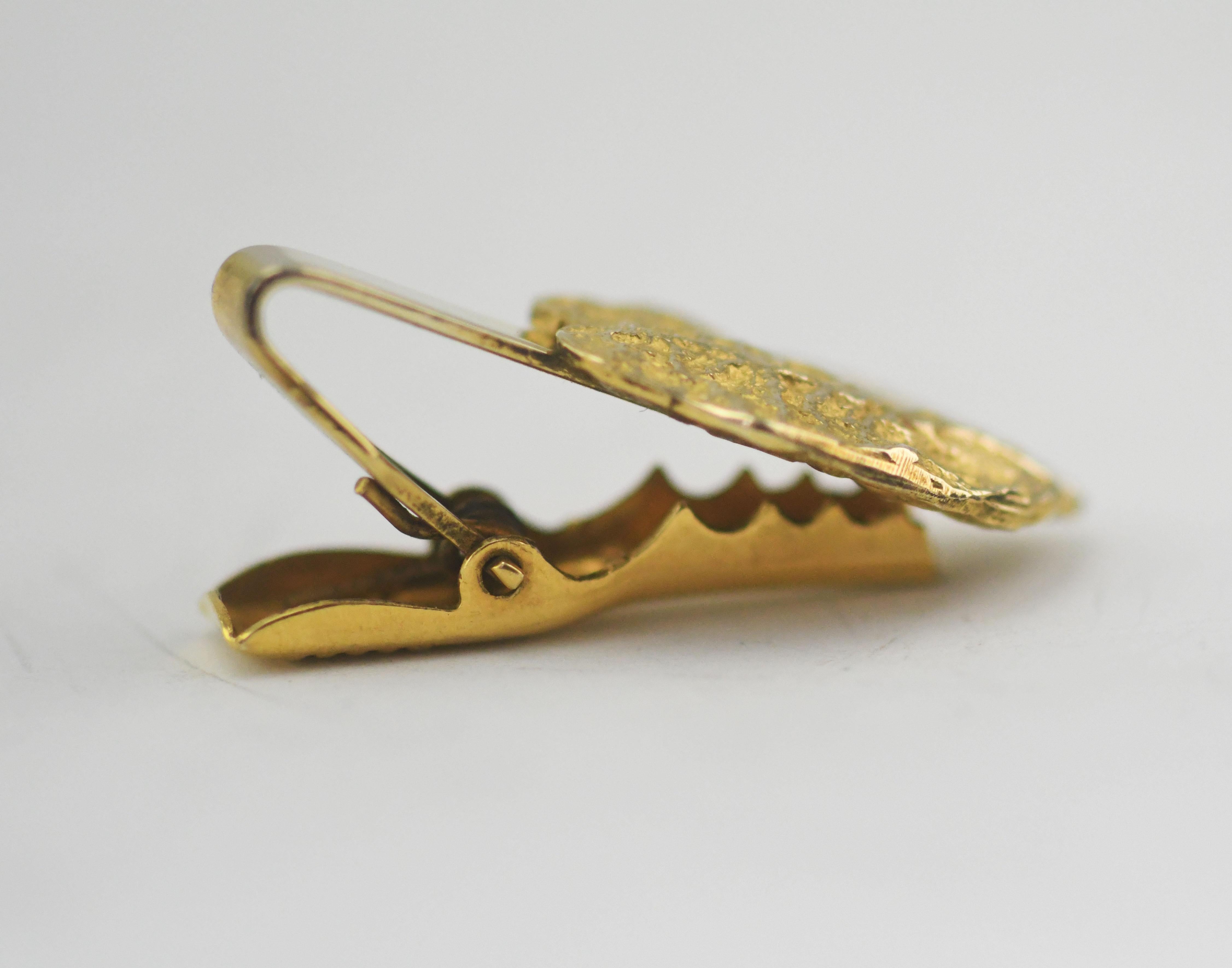10k gold tie clip