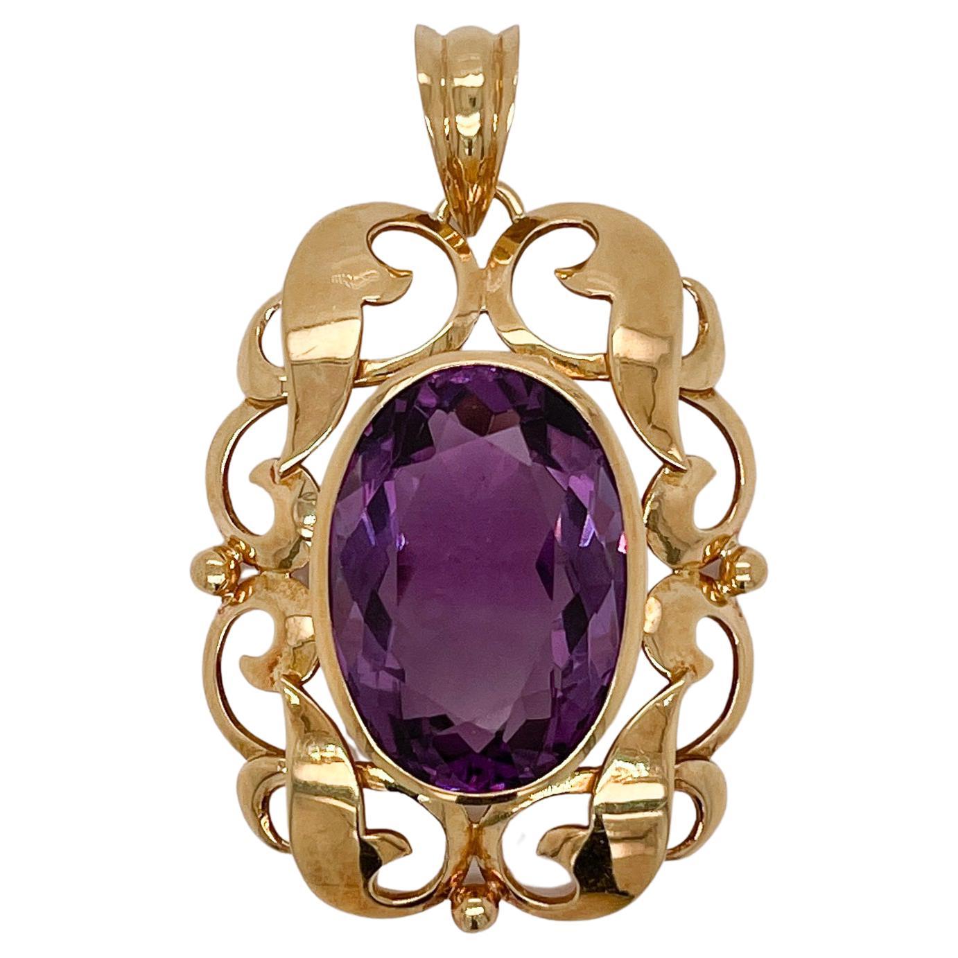 Vintage store amethyst pendant