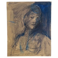 Vintage, signiert 1965 Allen Jones, Malerei, Zeichnung, bildende Kunst.