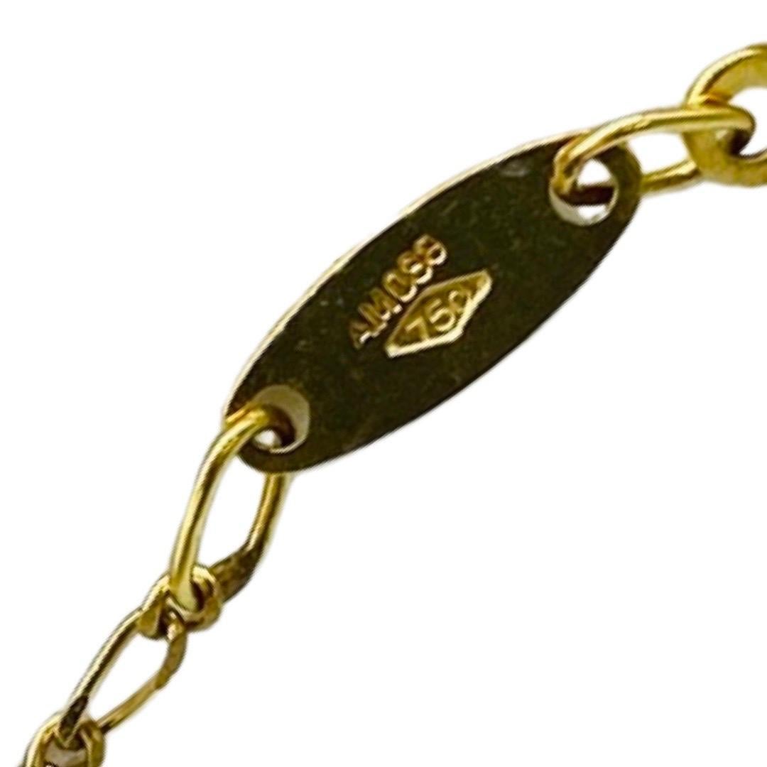 Women's or Men's Vintage Signed 2-Inch Long Tie Clip 18k Gold For Sale