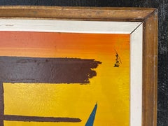 Vintage Signed Abstract Painting