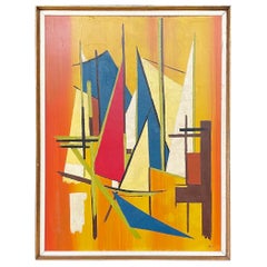 Vintage Signed Abstract Painting
