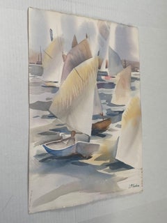Vintage Signed and Numbered Abstract Nautical Artwork