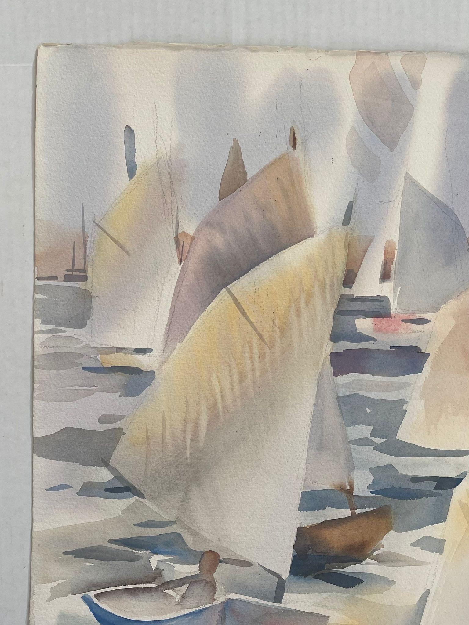 Vintage Signed and Numbered Abstract Nautical Artwork In Good Condition For Sale In Seattle, WA