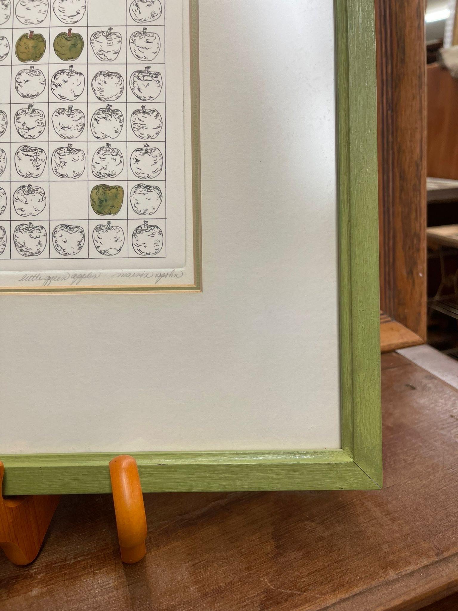 Late 20th Century Vintage Signed and Numbered Original Print by Yvonne Davis Titled “ Little Green