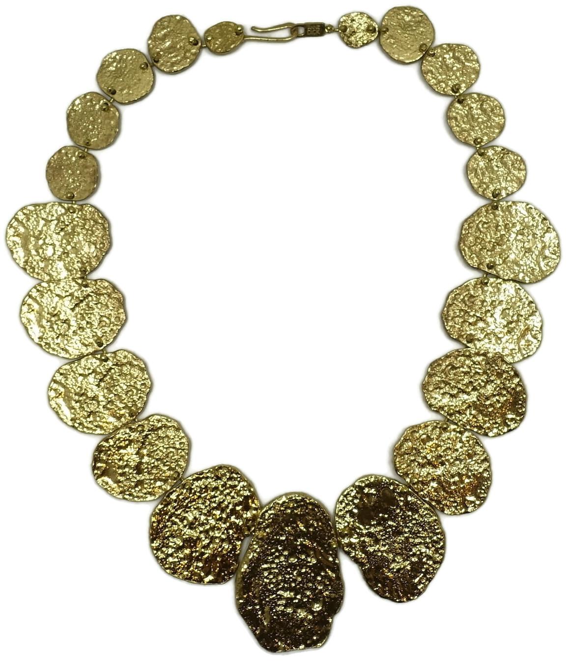 Women's Vintage Signed Anne Dick Discs Necklace For Sale