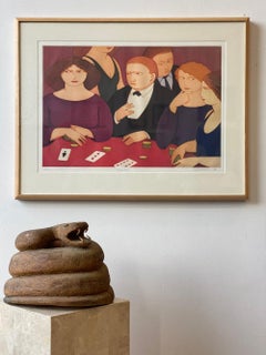 Vintage Signed Aquatint by Andrew Stevovich Titled "Twenty-One, " Circa 1988