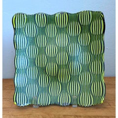 Vintage signiert Kunstglas Schale