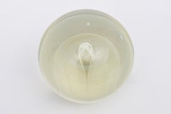 Vintage Iridescent Art Glass Sphere Embedded Ball Sculpture Signed 1980's