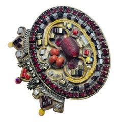 Vintage signed artisan hand made designer brooch pendant