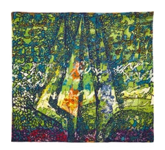 Vintage Signed Aubusson Square Tapestry “Summer Light” by Matégot - Rug & Kilim