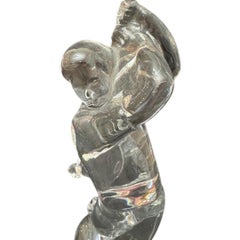 Vintage Signed Baccarat Crystal “Golfer” Figurine ~ France