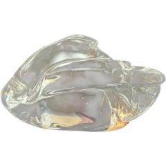 Vintage Signed Baccarat Crystal Swan Figurines ~ France (Pair)