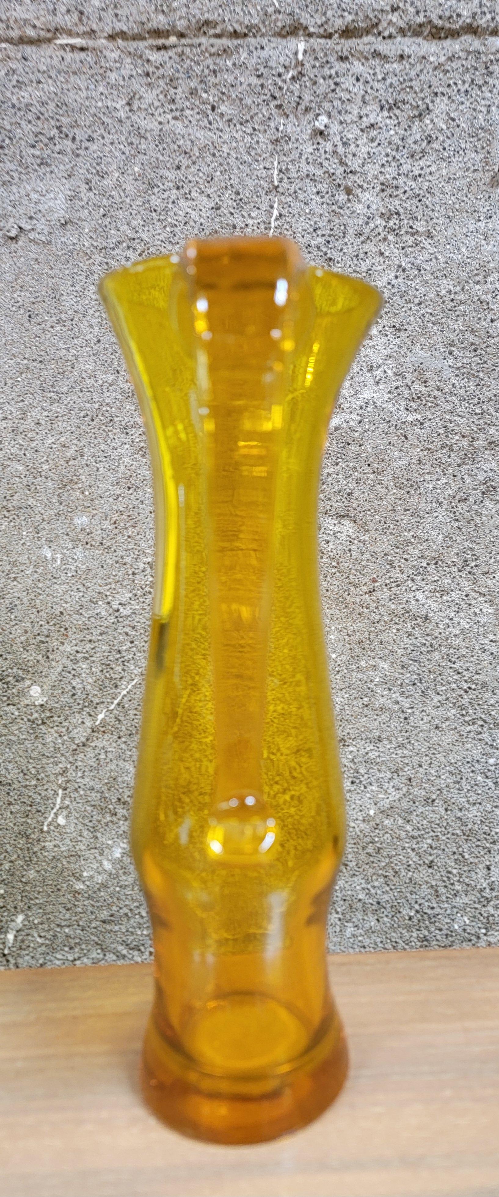 Mid-Century Modern Vintage Signed Blenko Pitcher Yellow For Sale
