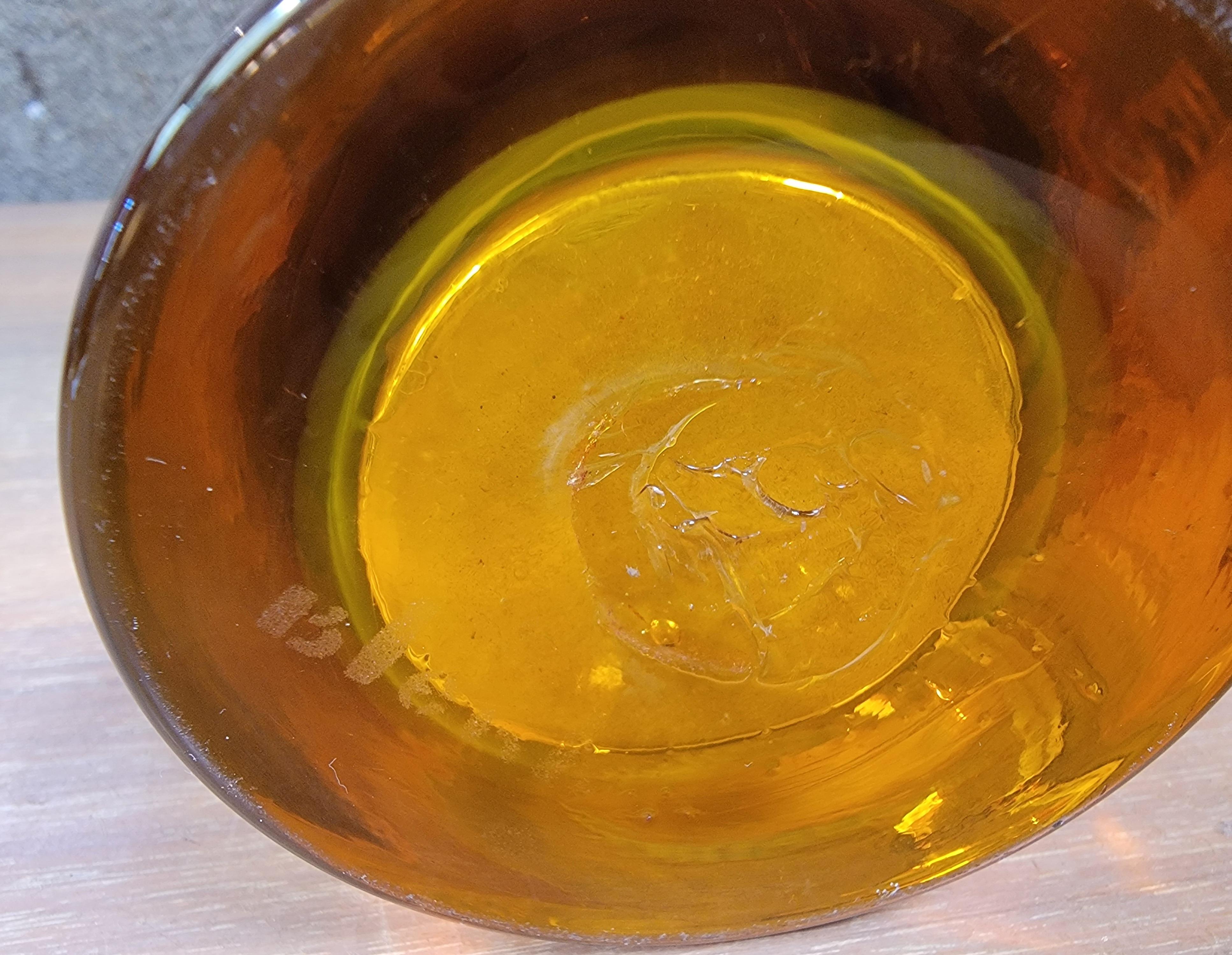 20th Century Vintage Signed Blenko Pitcher Yellow For Sale
