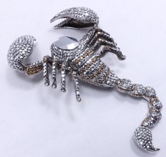 Vintage Signed Butler & Wilson 4-1/2” Scorpion Brooch