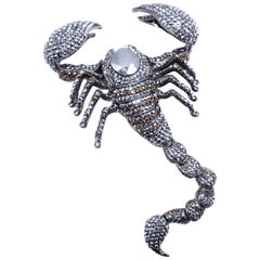 Vintage Signed Butler and Wilson 4-1/2” Scorpion Brooch For Sale at 1stDibs