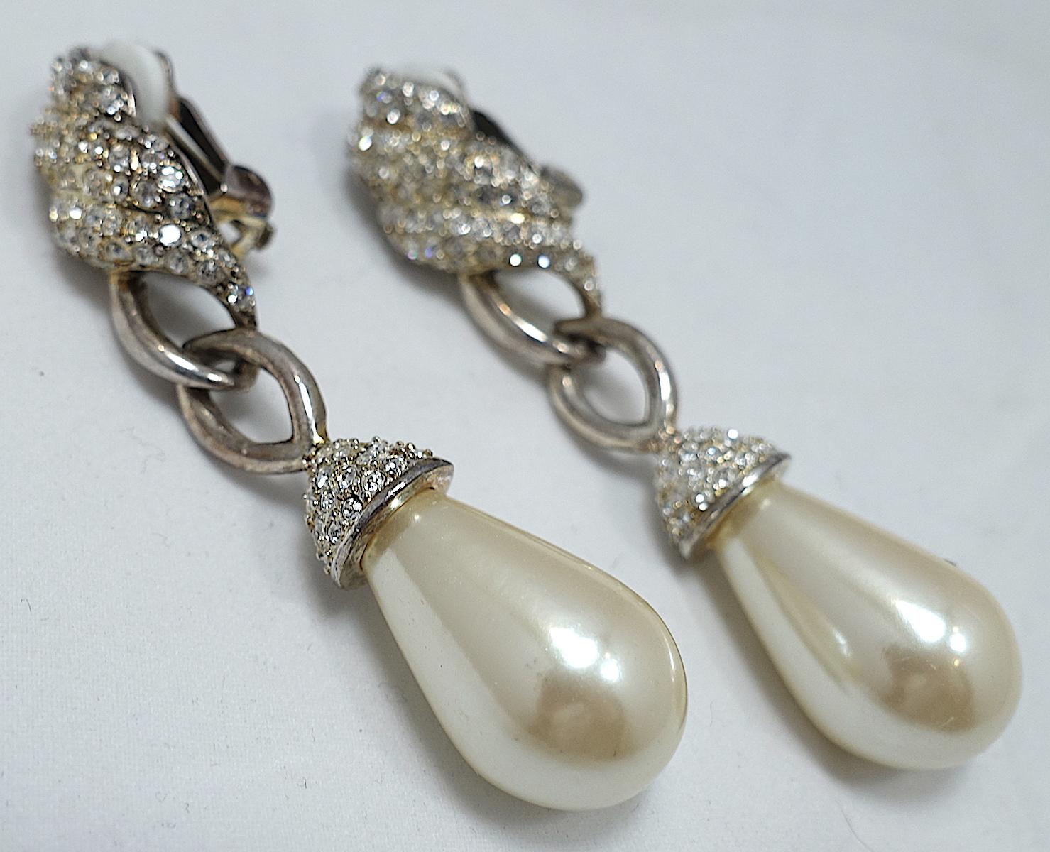 faux pearl earrings drop