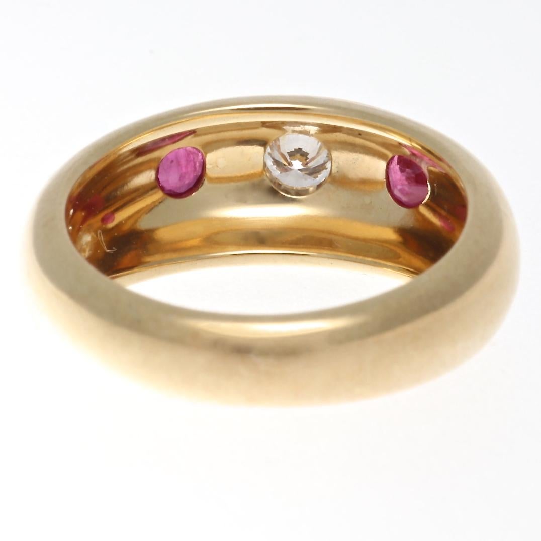 gypsy ring star moon dome ruby