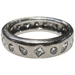 Vintage Signed Chanel 18kt White Gold, 2cts Diamonds Ring