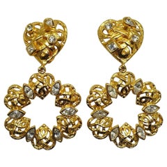 Vintage Signed Christian LaCroix Heart
Hoop Dangling Earrings Vintage Signed Christian LaCroix Heart
Hoop Dangling Earrings