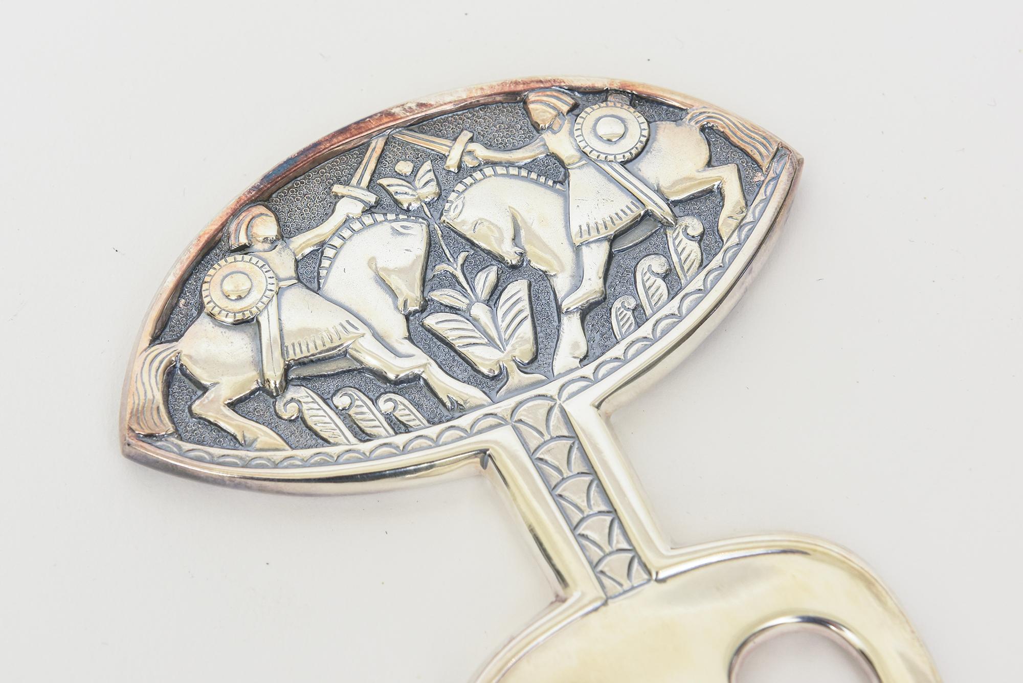 Vintage Firmado David Anderson Plato sueco de plata para carne o pan Tenedor vikingo en Bueno estado para la venta en North Miami, FL