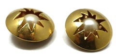 Vintage Signed Dolci Vita Faux Pearl Star Earrings