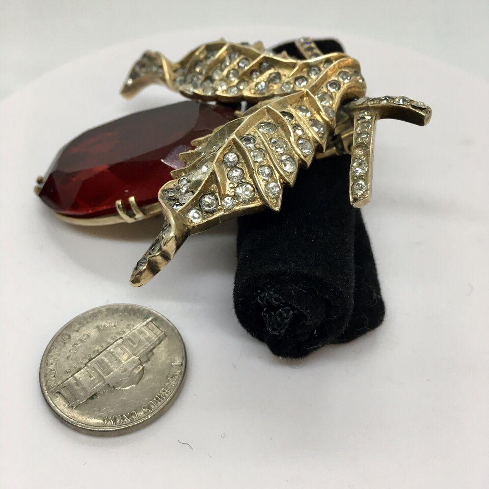Vintage Signed Eisenberg Original Sterling Silver Rhinestone Brooch Blueberry For Sale 6
