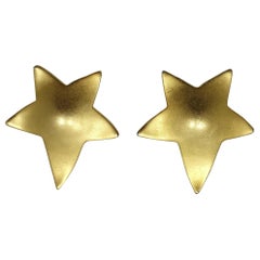 Vintage Signed Erwin Pearl Star Earrings