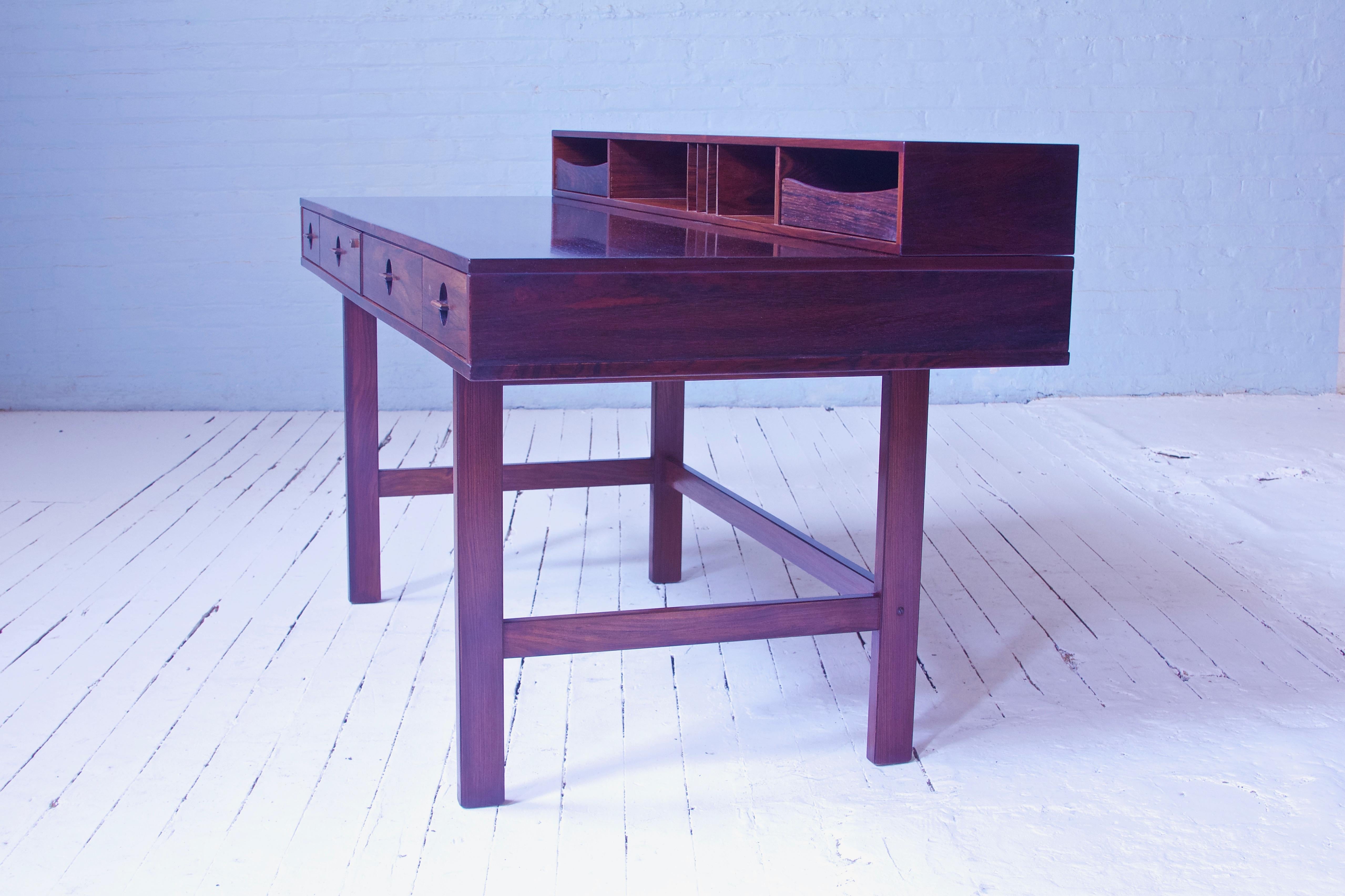 Late 20th Century Vintage Signed Flip-Top Desk by Peter Løvig-Nielsen for Løvig, Dansk, 1973