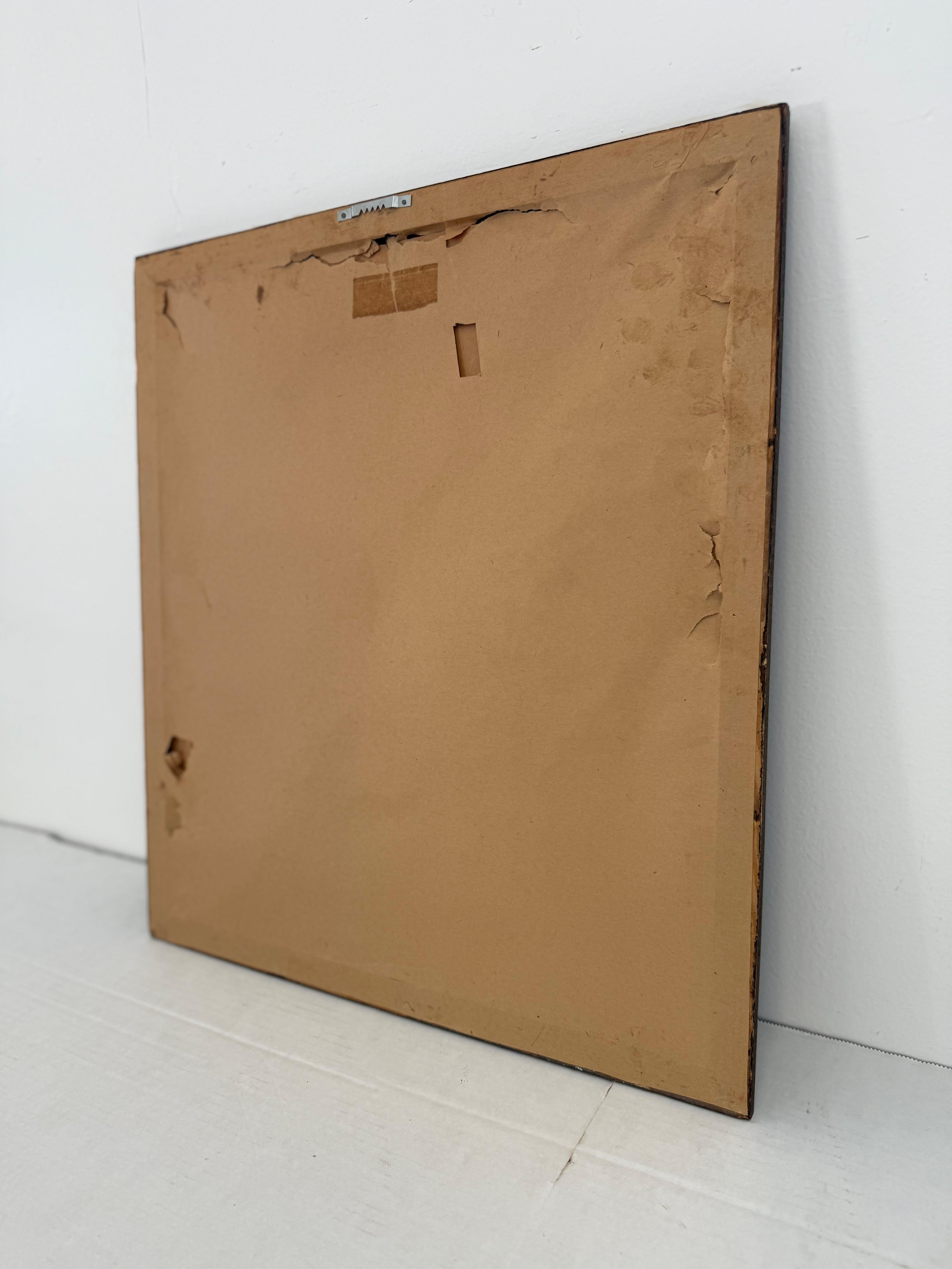 Signierter gerahmter matter Siebdruck oder Serigraphie-Druck im Mid-Century-Stil, Vintage im Angebot 3