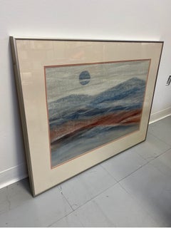 Vintage Signed Framed Mixed Media Art